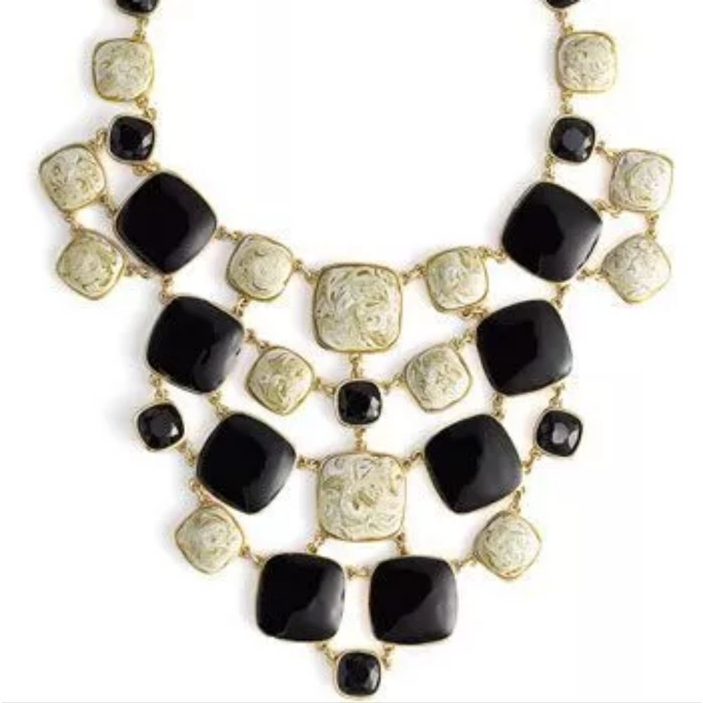 Kate Spade New York Cobblestone Enamel Bib Statement Necklace